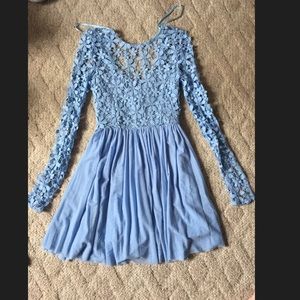 Blue lace dress